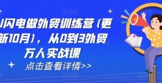 AI闪电做外贸训练营(更新25年3月)从0到3外贸万人实战课