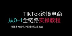 TikTok电商运营从基础到高阶全方位实操：开启跨境电商盈利之路！​
